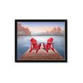 Picture of Red Muskoka Chairs _GroupedProduct_Rectangle_Landscape_Framed_Matted_