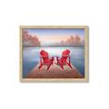 Picture of Red Muskoka Chairs _GroupedProduct_Rectangle_Landscape_Framed_Matted_