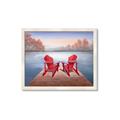 Picture of Red Muskoka Chairs _GroupedProduct_Rectangle_Landscape_Framed_Matted_