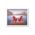 Picture of Red Muskoka Chairs _GroupedProduct_Rectangle_Landscape_Framed_Matted_