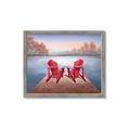 Picture of Red Muskoka Chairs _GroupedProduct_Rectangle_Landscape_Framed_Matted_