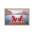 Picture of Red Muskoka Chairs _GroupedProduct_Rectangle_Landscape_Framed_Matted_