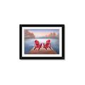 Picture of Red Muskoka Chairs _GroupedProduct_Rectangle_Landscape_Framed_Matted_