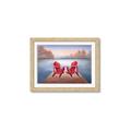 Picture of Red Muskoka Chairs _GroupedProduct_Rectangle_Landscape_Framed_Matted_