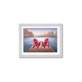 Picture of Red Muskoka Chairs _GroupedProduct_Rectangle_Landscape_Framed_Matted_