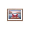 Picture of Red Muskoka Chairs _GroupedProduct_Rectangle_Landscape_Framed_Matted_
