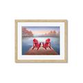 Picture of Red Muskoka Chairs _GroupedProduct_Rectangle_Landscape_Framed_Matted_