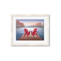 Picture of Red Muskoka Chairs _GroupedProduct_Rectangle_Landscape_Framed_Matted_