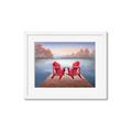 Picture of Red Muskoka Chairs _GroupedProduct_Rectangle_Landscape_Framed_Matted_