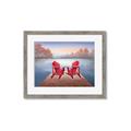 Picture of Red Muskoka Chairs _GroupedProduct_Rectangle_Landscape_Framed_Matted_