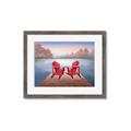 Picture of Red Muskoka Chairs _GroupedProduct_Rectangle_Landscape_Framed_Matted_