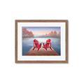 Picture of Red Muskoka Chairs _GroupedProduct_Rectangle_Landscape_Framed_Matted_