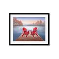 Picture of Red Muskoka Chairs _GroupedProduct_Rectangle_Landscape_Framed_Matted_