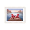 Picture of Red Muskoka Chairs _GroupedProduct_Rectangle_Landscape_Framed_Matted_