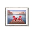 Picture of Red Muskoka Chairs _GroupedProduct_Rectangle_Landscape_Framed_Matted_