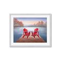 Picture of Red Muskoka Chairs _GroupedProduct_Rectangle_Landscape_Framed_Matted_