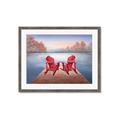 Picture of Red Muskoka Chairs _GroupedProduct_Rectangle_Landscape_Framed_Matted_