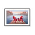 Picture of Red Muskoka Chairs _GroupedProduct_Rectangle_Landscape_Framed_Matted_