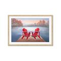 Picture of Red Muskoka Chairs _GroupedProduct_Rectangle_Landscape_Framed_Matted_