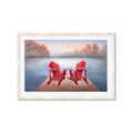Picture of Red Muskoka Chairs _GroupedProduct_Rectangle_Landscape_Framed_Matted_