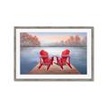 Picture of Red Muskoka Chairs _GroupedProduct_Rectangle_Landscape_Framed_Matted_