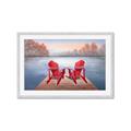 Picture of Red Muskoka Chairs _GroupedProduct_Rectangle_Landscape_Framed_Matted_