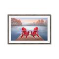 Picture of Red Muskoka Chairs _GroupedProduct_Rectangle_Landscape_Framed_Matted_