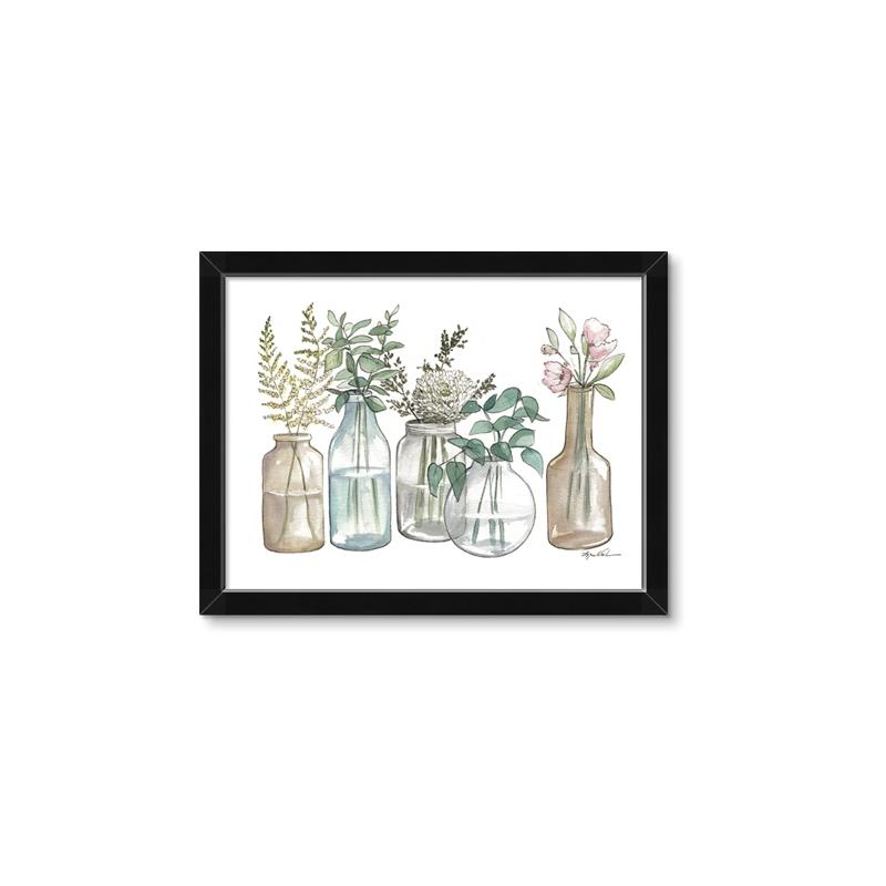 Picture of Bottled Plants Neutral I  _GroupedProduct_Rectangle_Landscape_Framed_Matted_