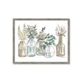 Picture of Bottled Plants Neutral I  _GroupedProduct_Rectangle_Landscape_Framed_Matted_