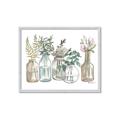 Picture of Bottled Plants Neutral I  _GroupedProduct_Rectangle_Landscape_Framed_Matted_