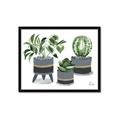 Picture of Plants in Grey vases _GroupedProduct_Rectangle_Landscape_Framed_Matted_