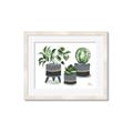 Picture of Plants in Grey vases _GroupedProduct_Rectangle_Landscape_Framed_Matted_