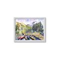 Picture of Canoe at Lake Louise  _GroupedProduct_Rectangle_Landscape_Framed_Matted_