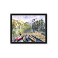 Picture of Canoe at Lake Louise  _GroupedProduct_Rectangle_Landscape_Framed_Matted_