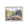 Picture of Canoe at Lake Louise  _GroupedProduct_Rectangle_Landscape_Framed_Matted_