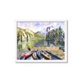Picture of Canoe at Lake Louise  _GroupedProduct_Rectangle_Landscape_Framed_Matted_