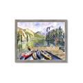 Picture of Canoe at Lake Louise  _GroupedProduct_Rectangle_Landscape_Framed_Matted_