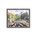 Picture of Canoe at Lake Louise  _GroupedProduct_Rectangle_Landscape_Framed_Matted_