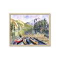 Picture of Canoe at Lake Louise  _GroupedProduct_Rectangle_Landscape_Framed_Matted_