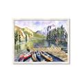 Picture of Canoe at Lake Louise  _GroupedProduct_Rectangle_Landscape_Framed_Matted_