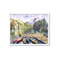 Picture of Canoe at Lake Louise  _GroupedProduct_Rectangle_Landscape_Framed_Matted_