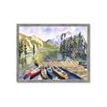 Picture of Canoe at Lake Louise  _GroupedProduct_Rectangle_Landscape_Framed_Matted_