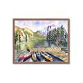 Picture of Canoe at Lake Louise  _GroupedProduct_Rectangle_Landscape_Framed_Matted_