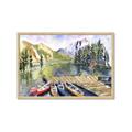 Picture of Canoe at Lake Louise  _GroupedProduct_Rectangle_Landscape_Framed_Matted_