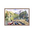 Picture of Canoe at Lake Louise  _GroupedProduct_Rectangle_Landscape_Framed_Matted_