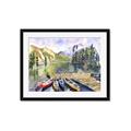 Picture of Canoe at Lake Louise  _GroupedProduct_Rectangle_Landscape_Framed_Matted_