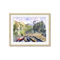 Picture of Canoe at Lake Louise  _GroupedProduct_Rectangle_Landscape_Framed_Matted_