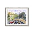 Picture of Canoe at Lake Louise  _GroupedProduct_Rectangle_Landscape_Framed_Matted_