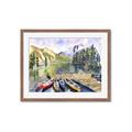 Picture of Canoe at Lake Louise  _GroupedProduct_Rectangle_Landscape_Framed_Matted_