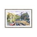 Picture of Canoe at Lake Louise  _GroupedProduct_Rectangle_Landscape_Framed_Matted_